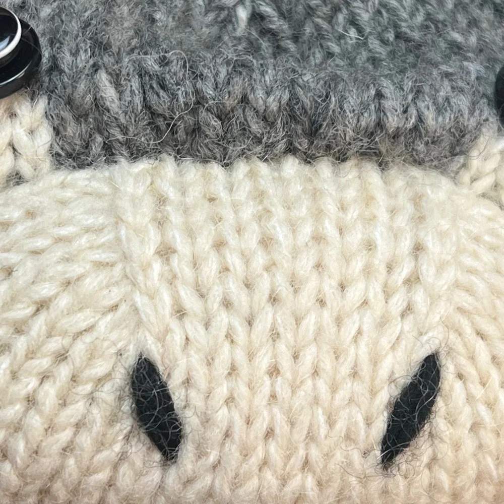Delux Knit Donkey Hat Tassel Ear Flaps Winter Warm Beanie Nepal Wool Eeyore Mule